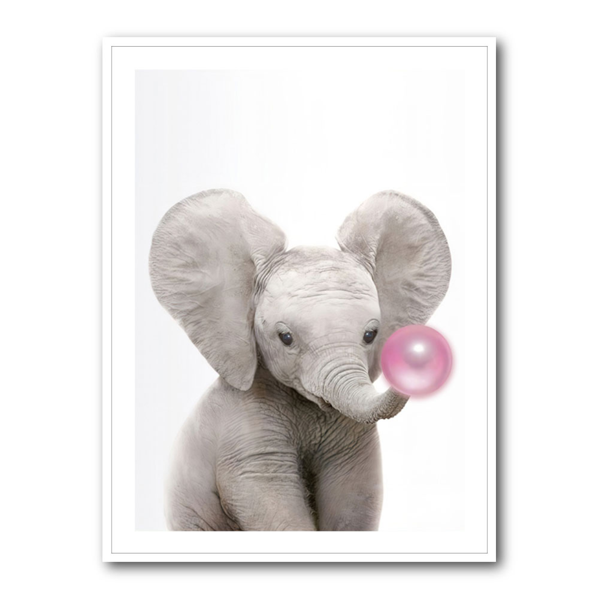 Baby Elephant Bubble Gum Wall Art